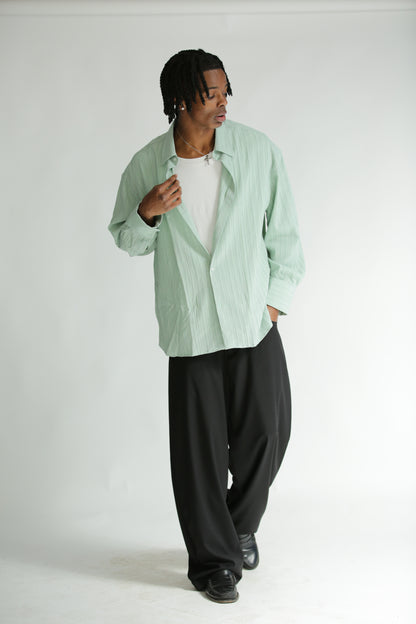 Camicia crepes verde acqua