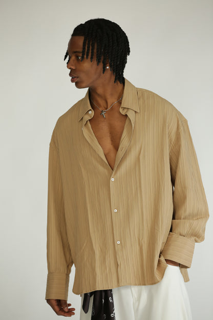 Camicia crepes beige