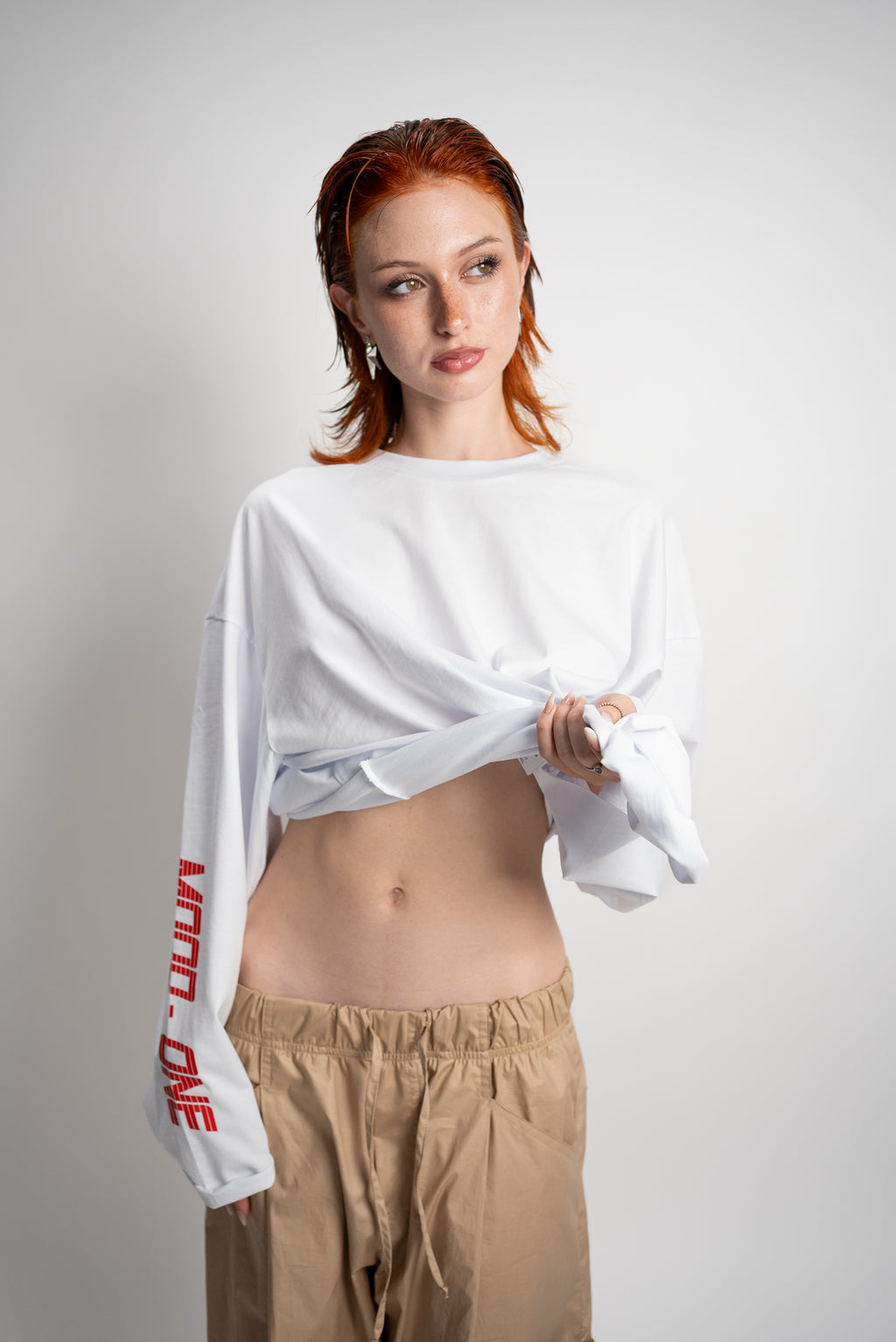 Long sleev red white