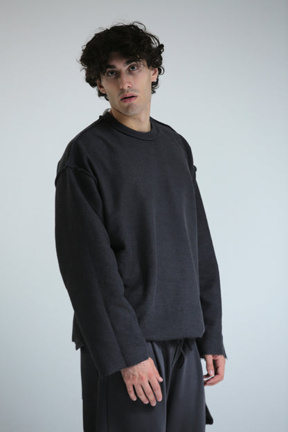 Long sleeve REVERSIBILE piombo