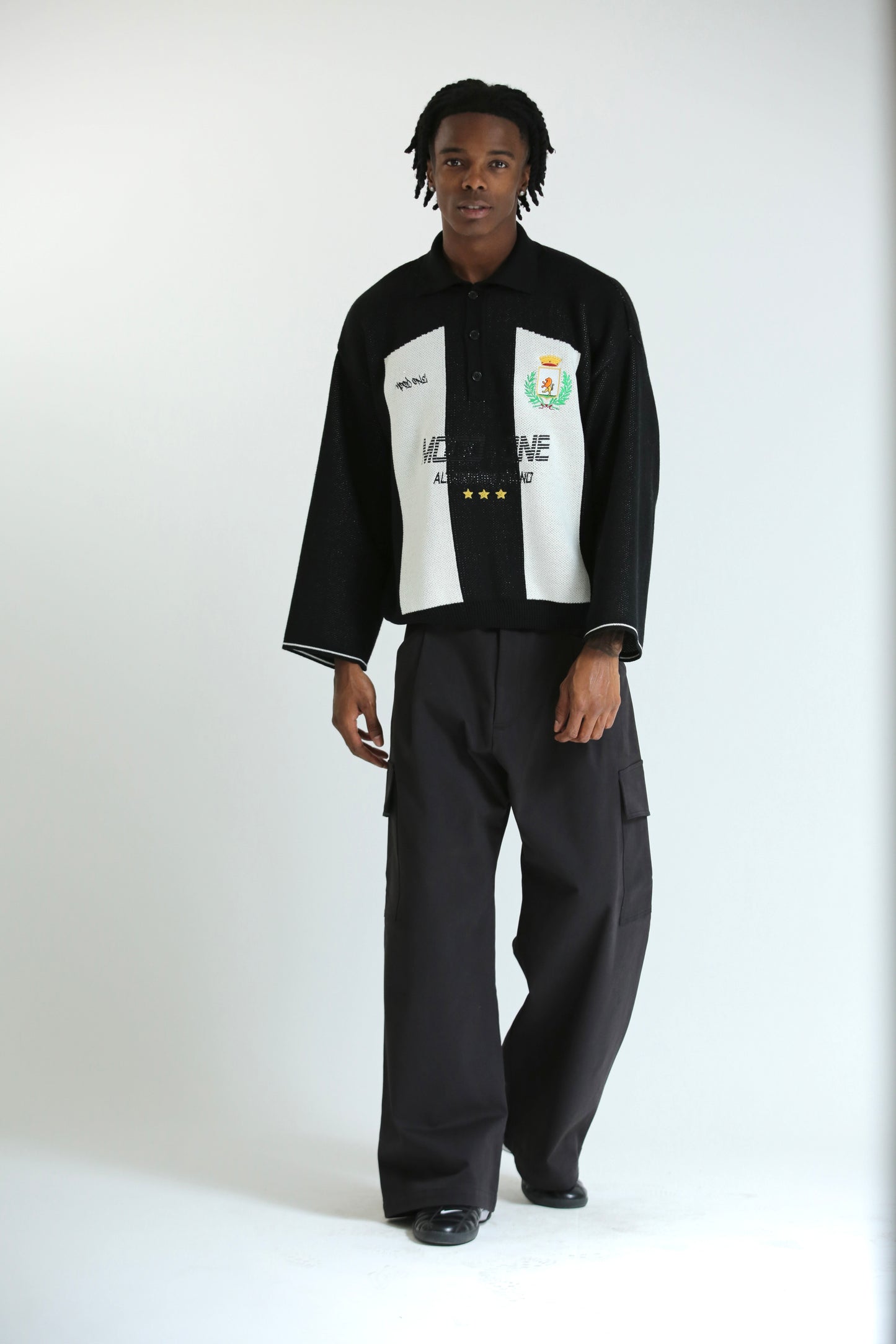 Pantalone tasconato nero cotone
