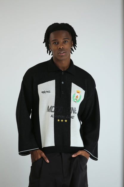 Maglione FOOTBALL bianco nero