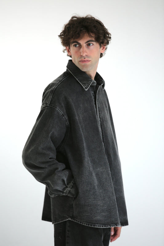 Camicia over denim black