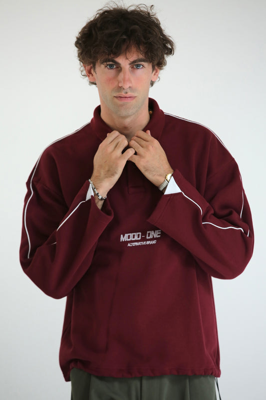 Felpa polo bordeaux