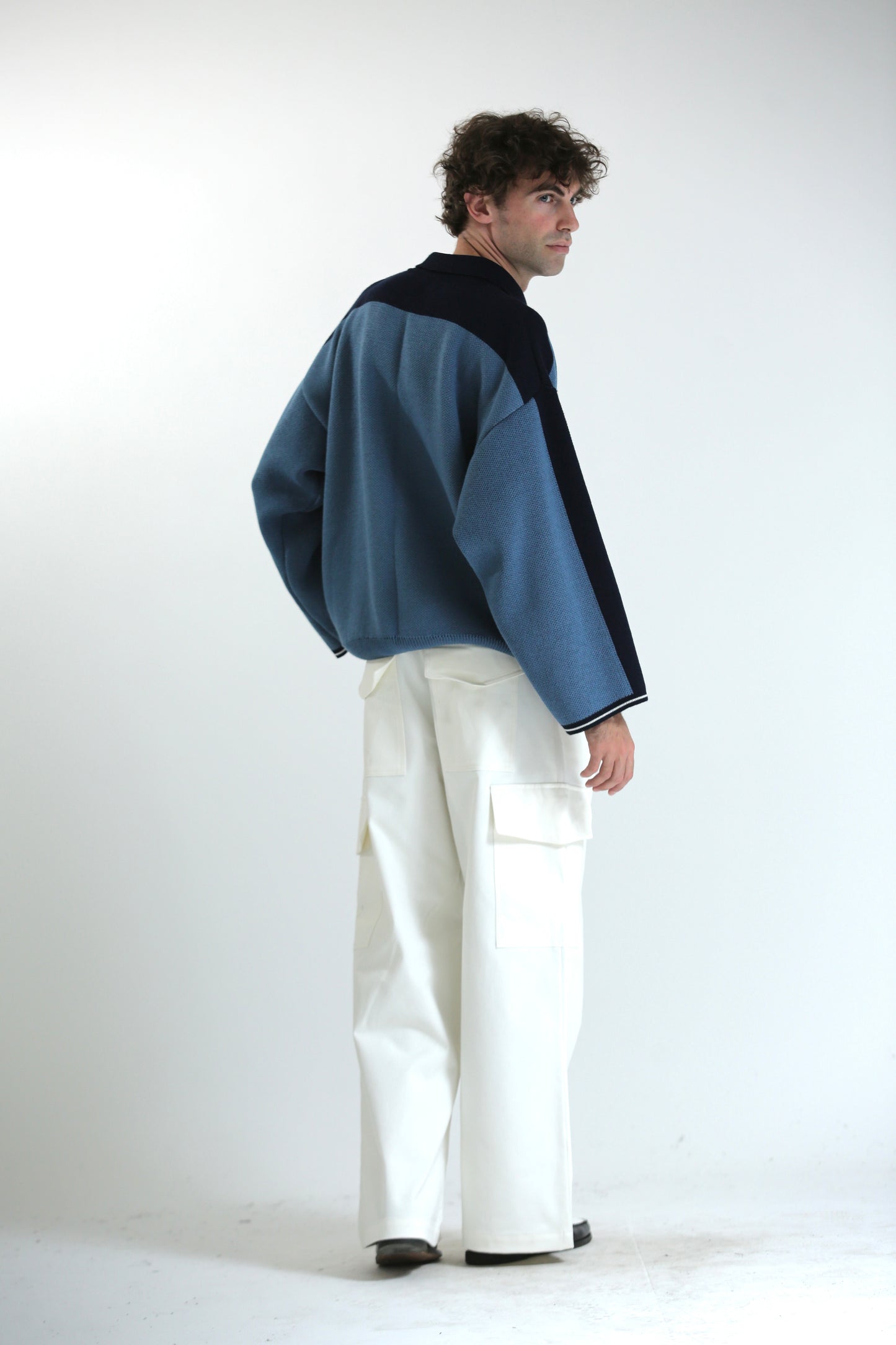 Pantalone tasconato bianco cotone