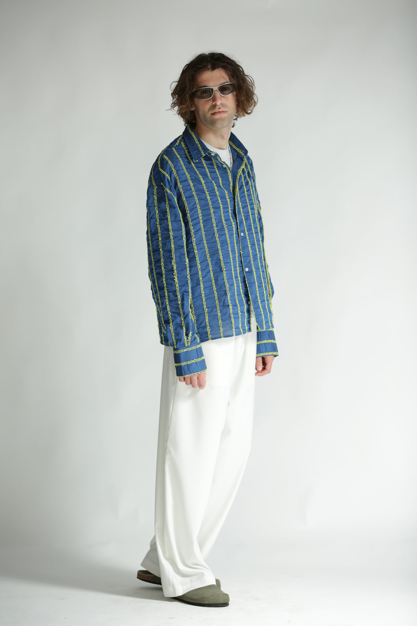 Camicia rilievo celeste