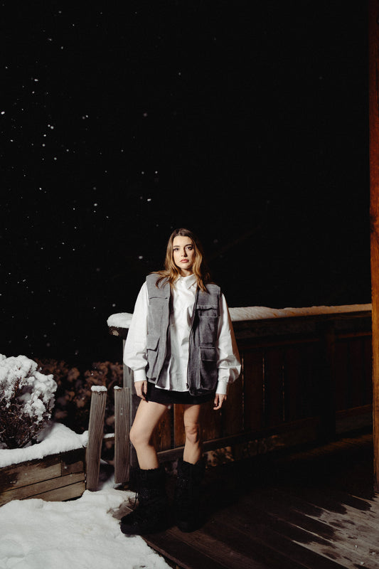 Gilet reversibile grigio/nero