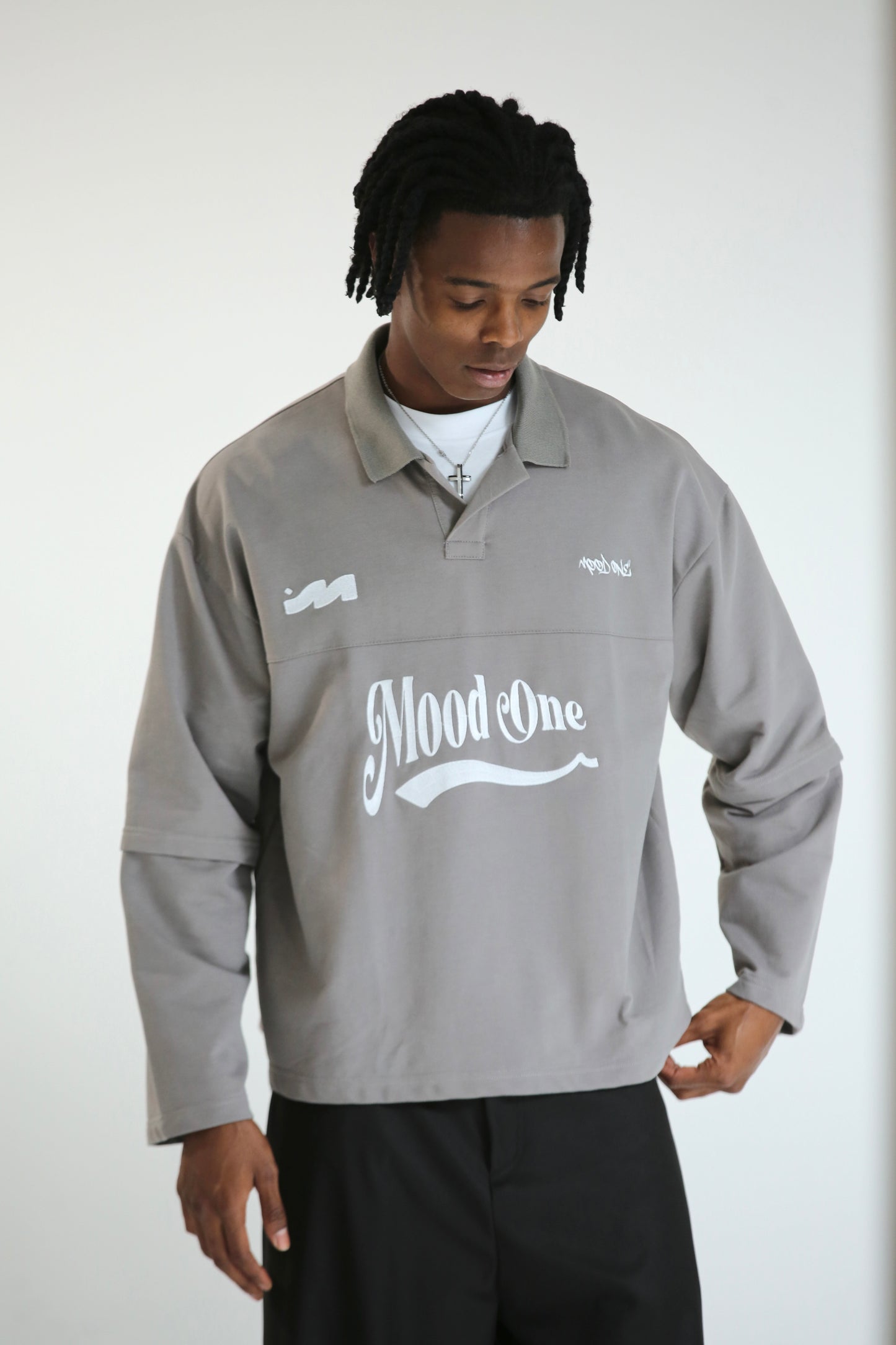 Polo long sleeve Grigia doppia manica