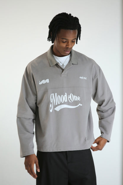 Polo long sleeve Grigia doppia manica