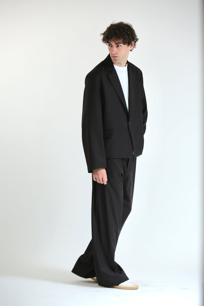 Giacca monopetto crop MORO scuro