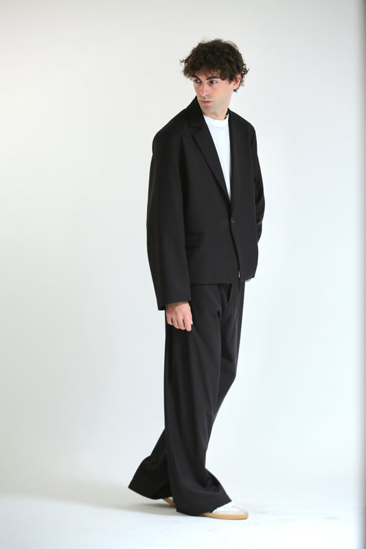 Giacca monopetto crop MORO scuro