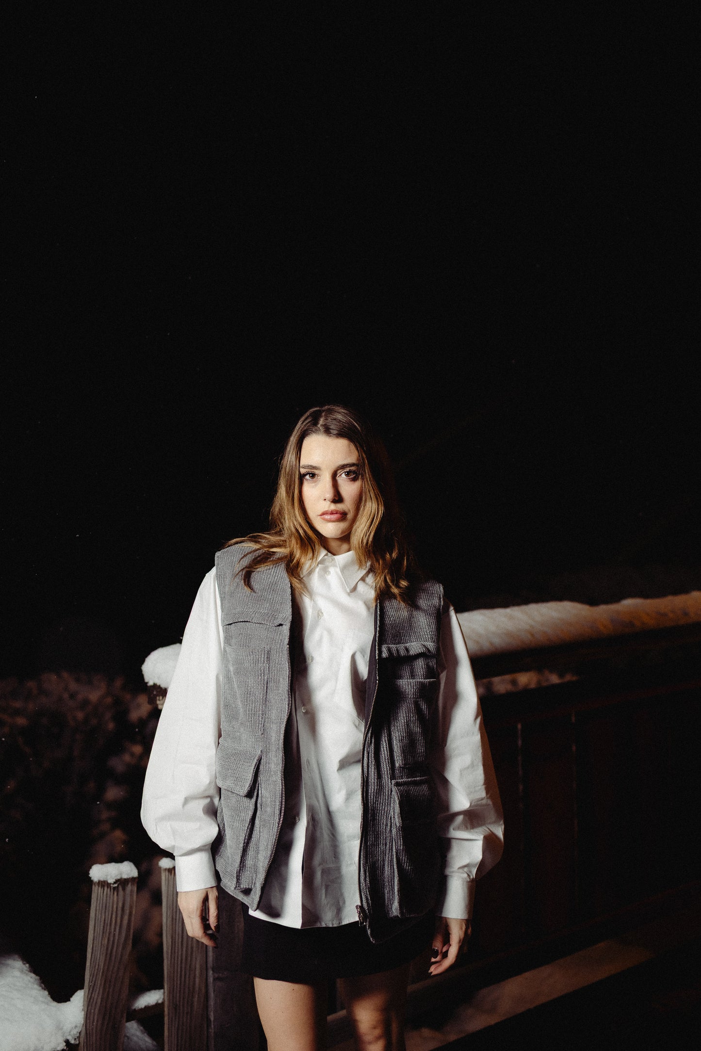 Gilet reversibile grigio/nero