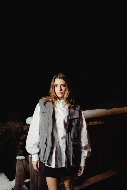 Gilet reversibile grigio/nero