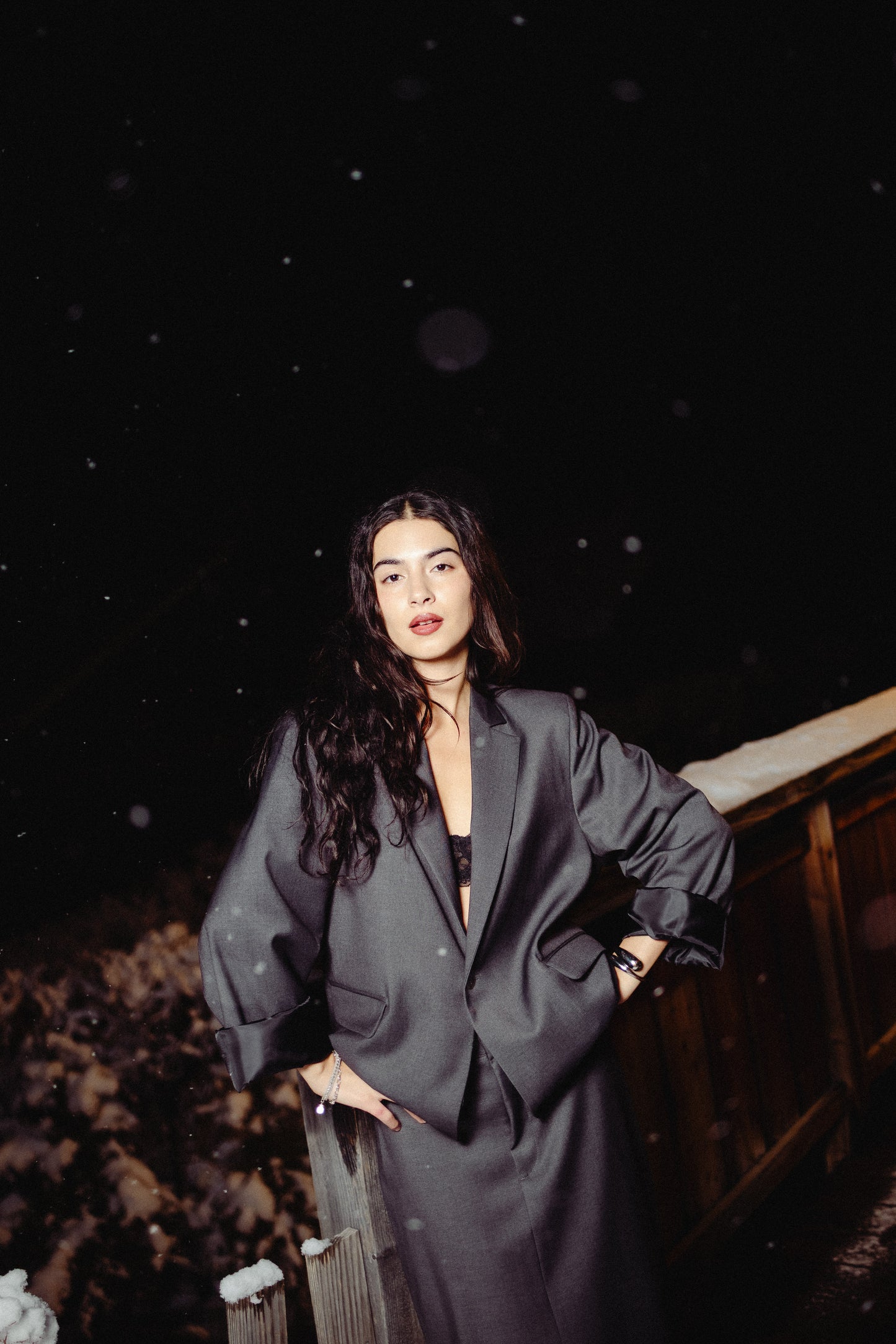 Giacca oversize monopetto crop