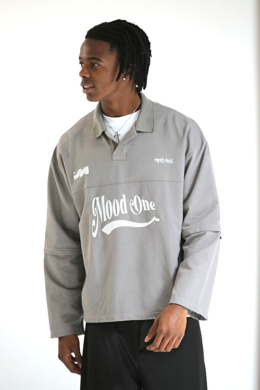 Polo long sleeve Grigia doppia manica