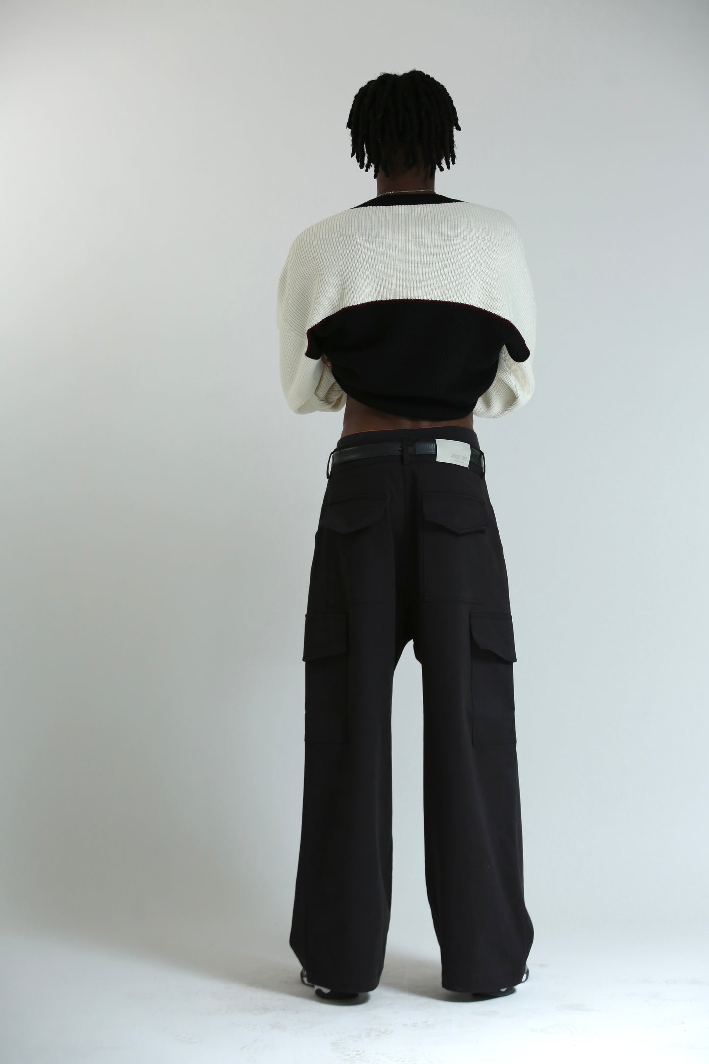 Pantalone tasconato nero cotone