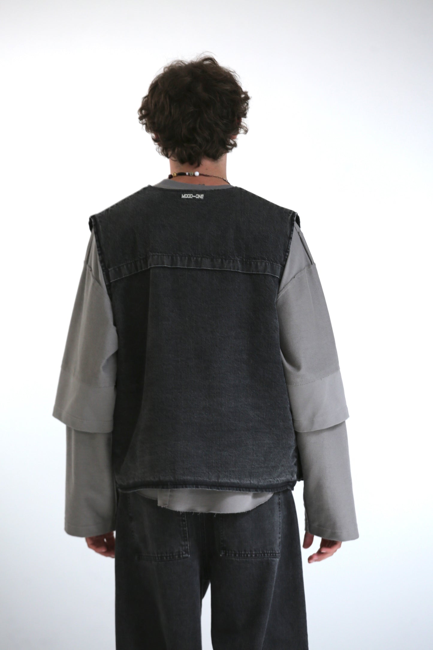 Gilet denim lavaggio black