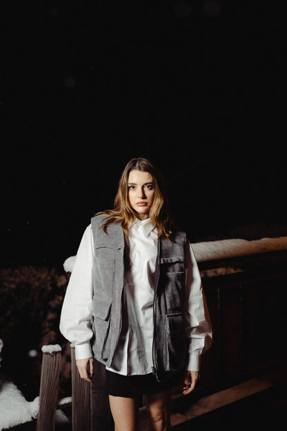 Gilet reversibile grigio/nero