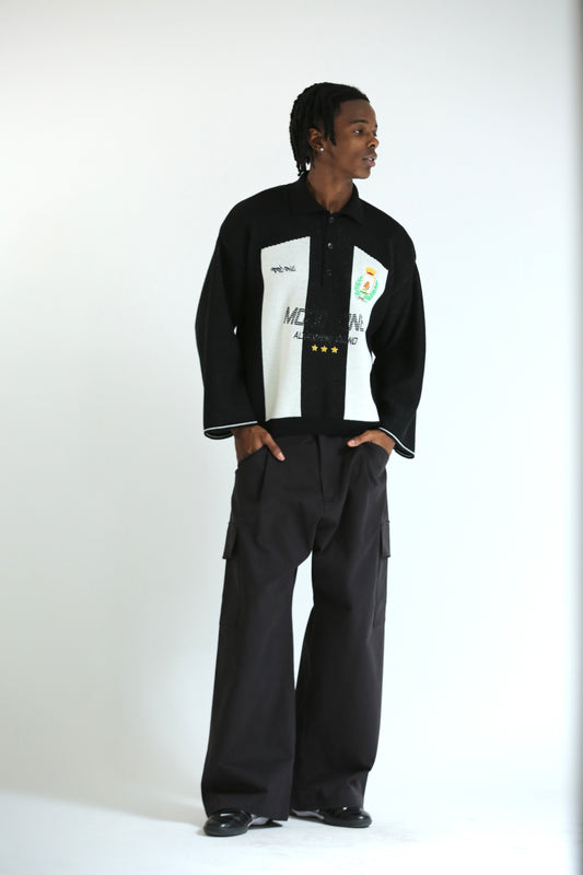Pantalone tasconato nero cotone