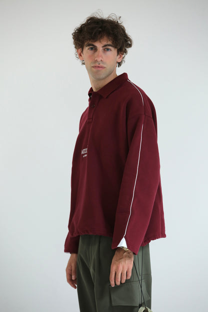 Felpa polo bordeaux