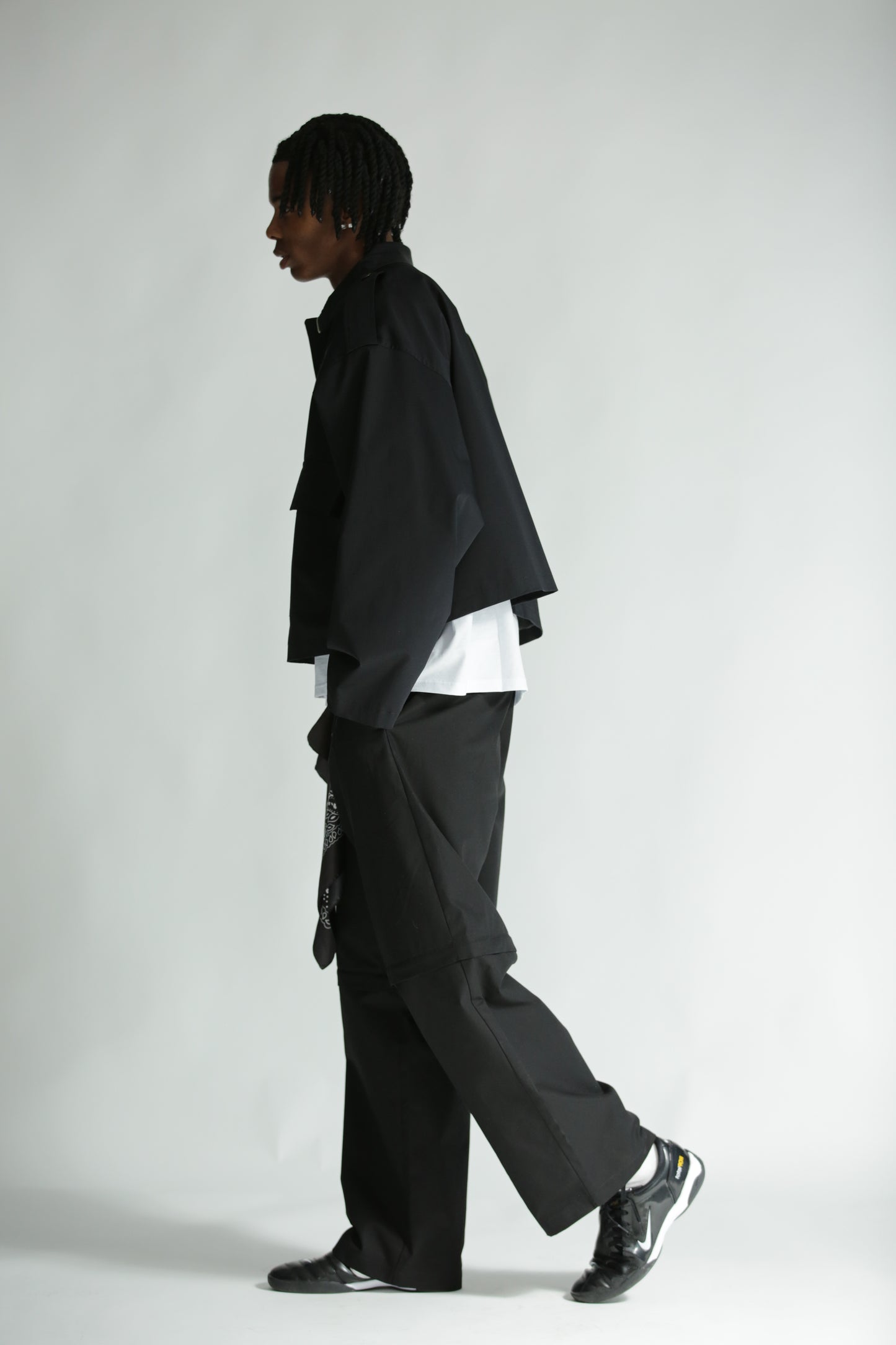 Pant/bermuda zip nero