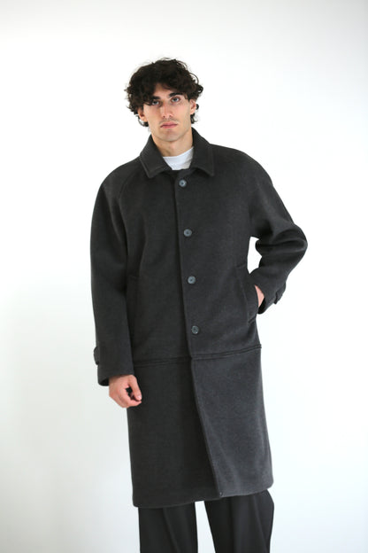 Cappotto lungo/corto panno grigio