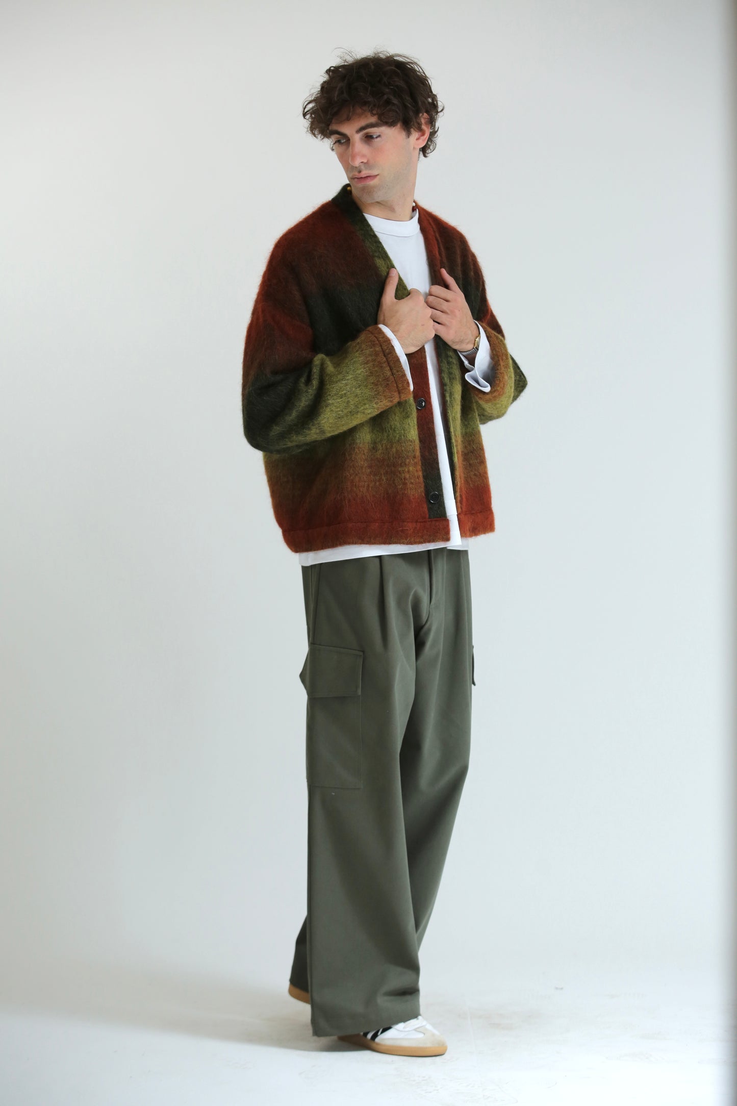 Pantalone tasconato verde cotone