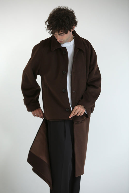 Cappotto lungo/corto panno moro