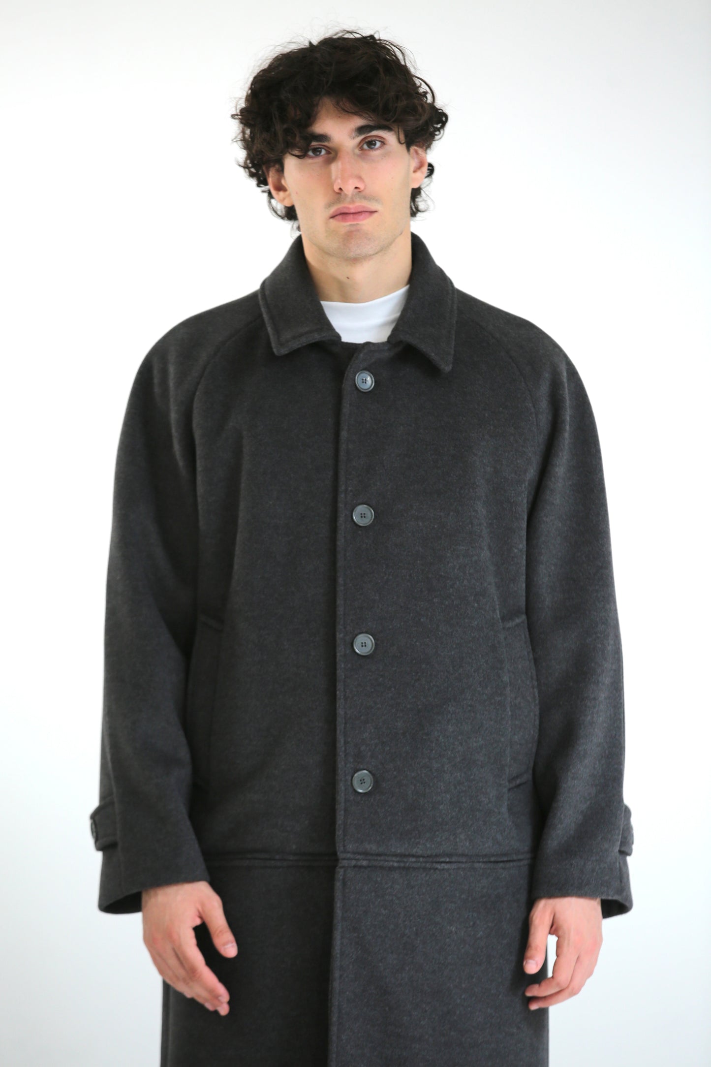 Cappotto lungo/corto panno grigio