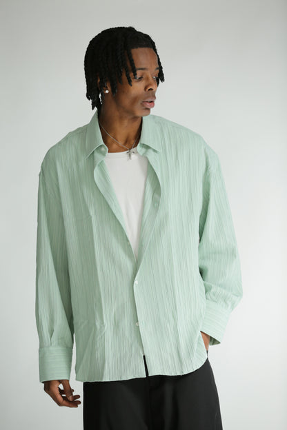 Camicia crepes verde acqua