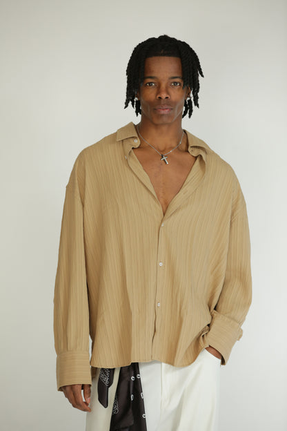 Camicia crepes beige