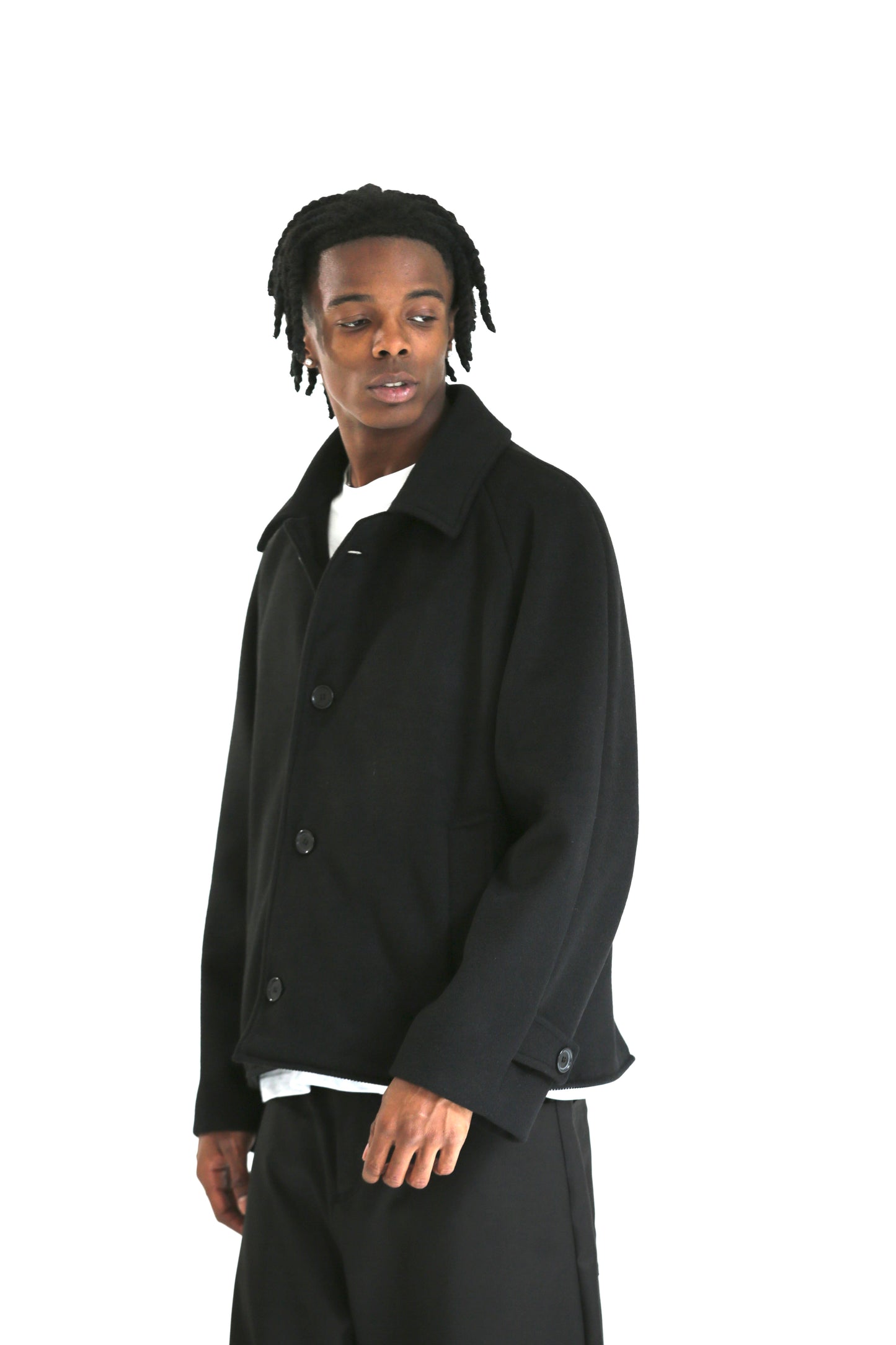 Cappotto lungo/corto panno nero