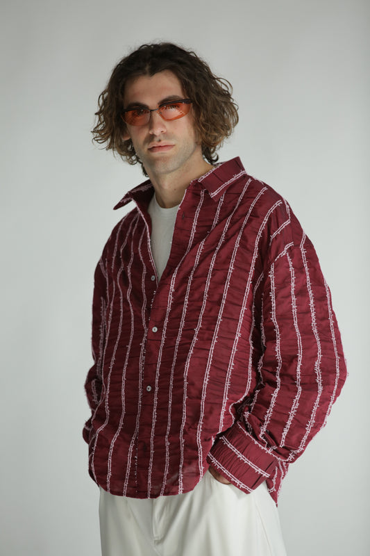 Camicia rilievo rossa