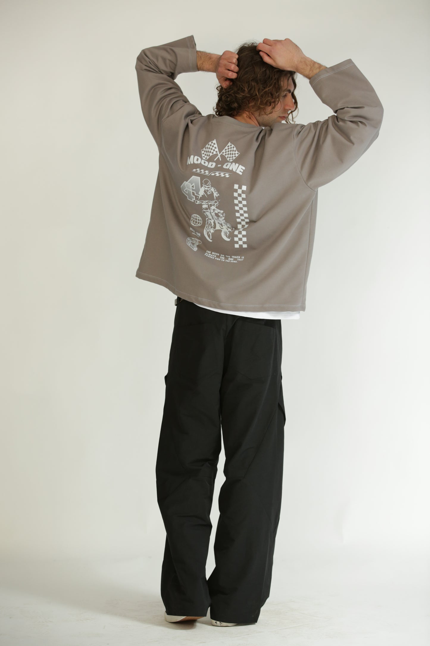 Long sleeve moto cross titanio
