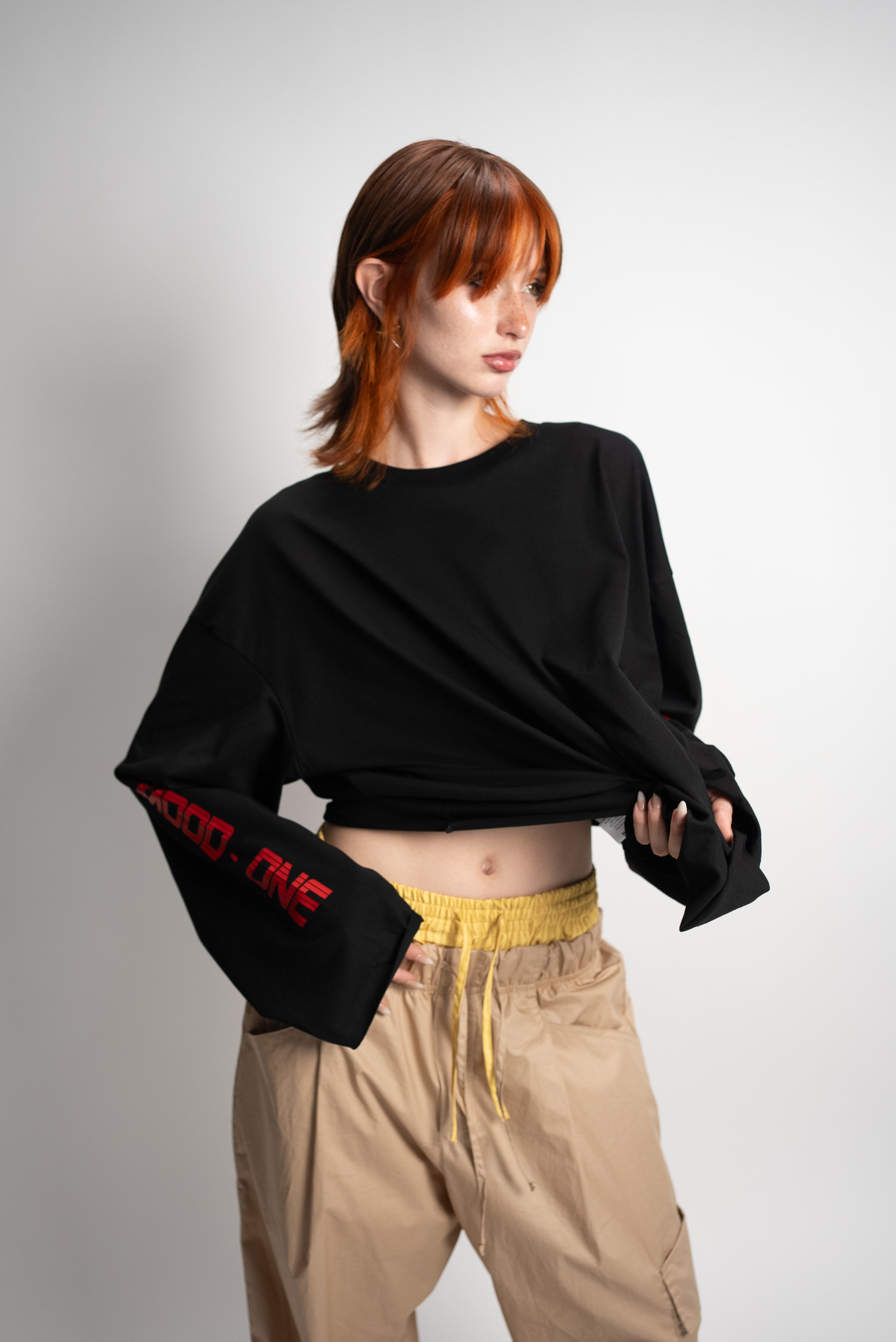Long sleev red black