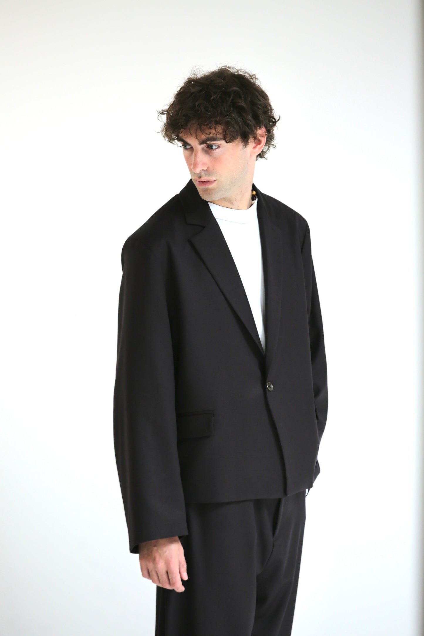 Giacca monopetto crop MORO scuro