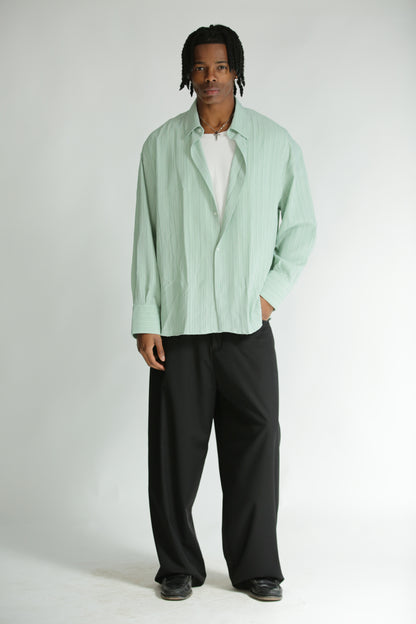 Camicia crepes verde acqua