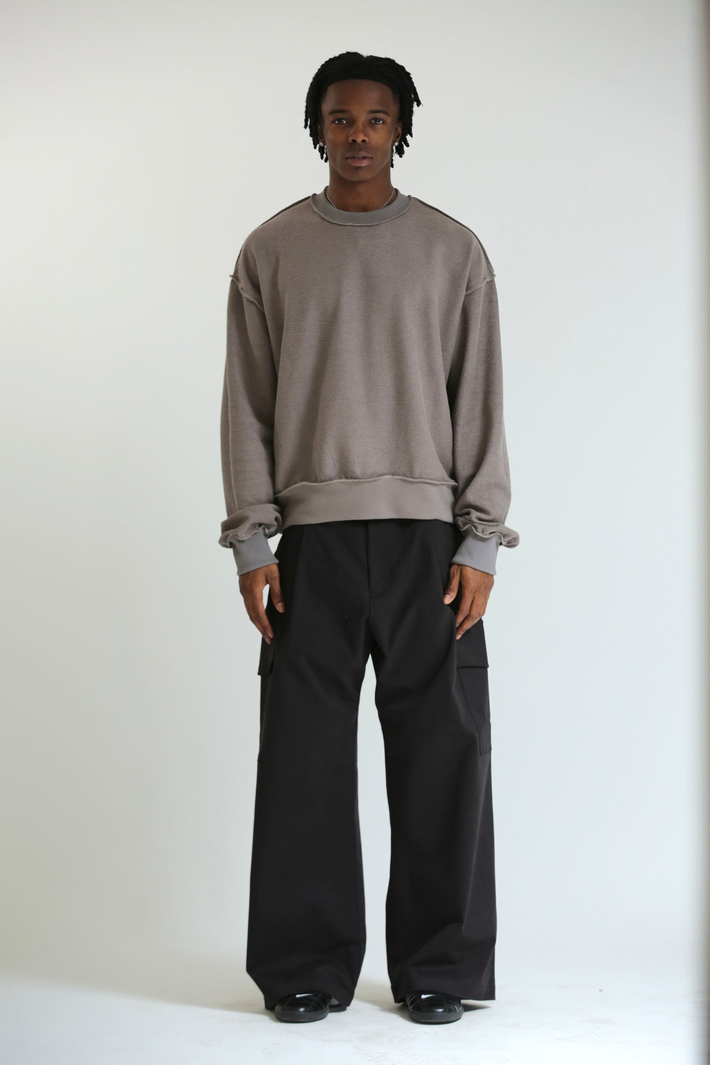Pantalone tasconato nero cotone