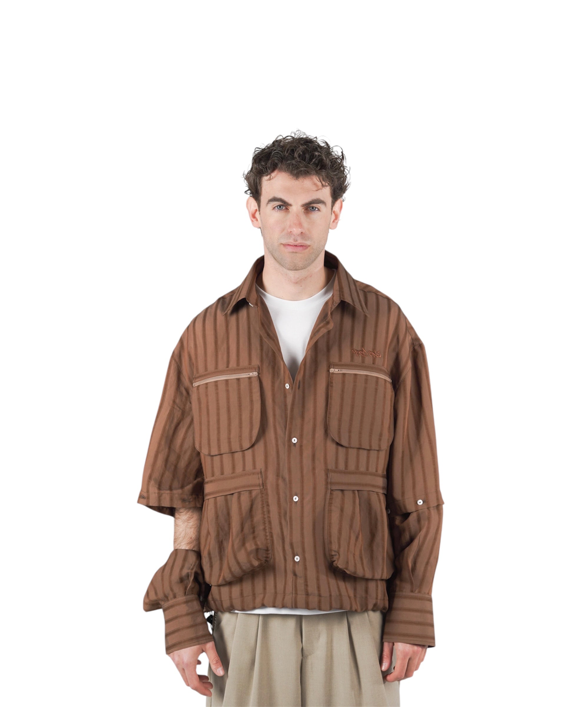 Camicia 2IN1 gessato moro