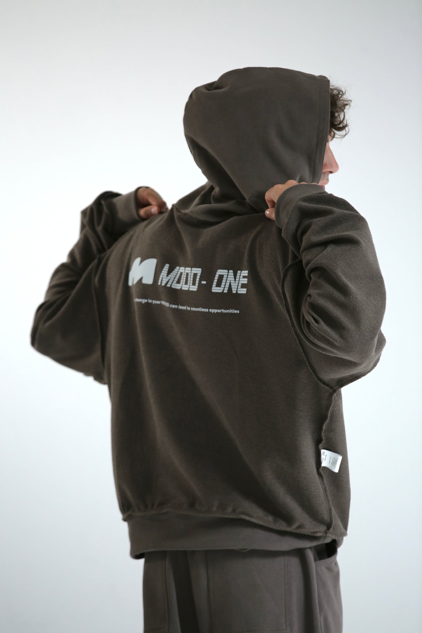 Felpa cappuccio REVERSIBILE moro