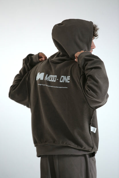 Felpa cappuccio REVERSIBILE moro
