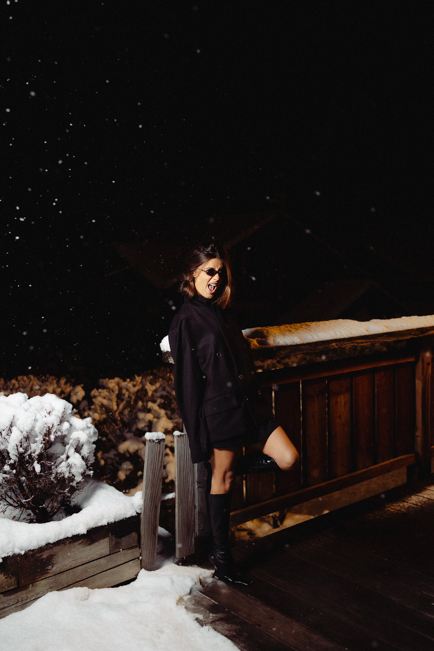 Giacca oversize doppiopetto crop