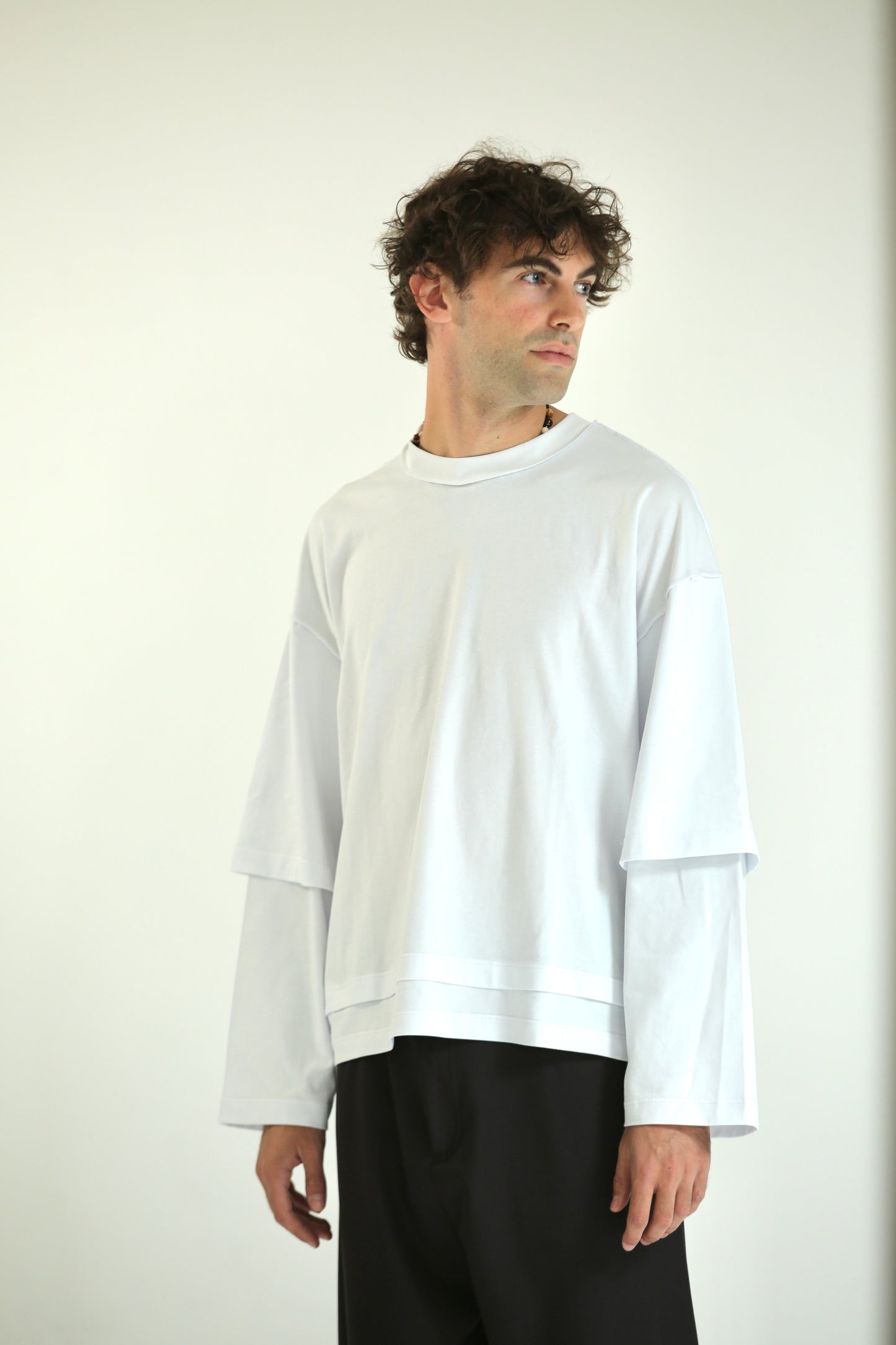 Long sleeve bianca rovescio
