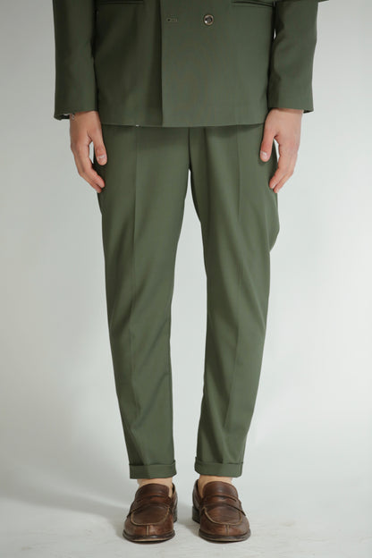 Pantalone fondo stretto verde