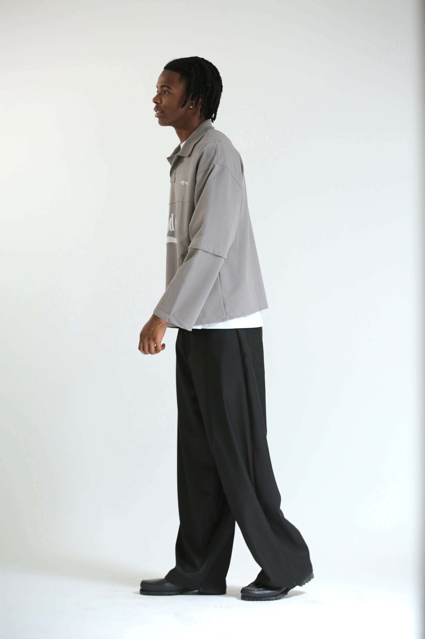 Polo long sleeve Grigia doppia manica