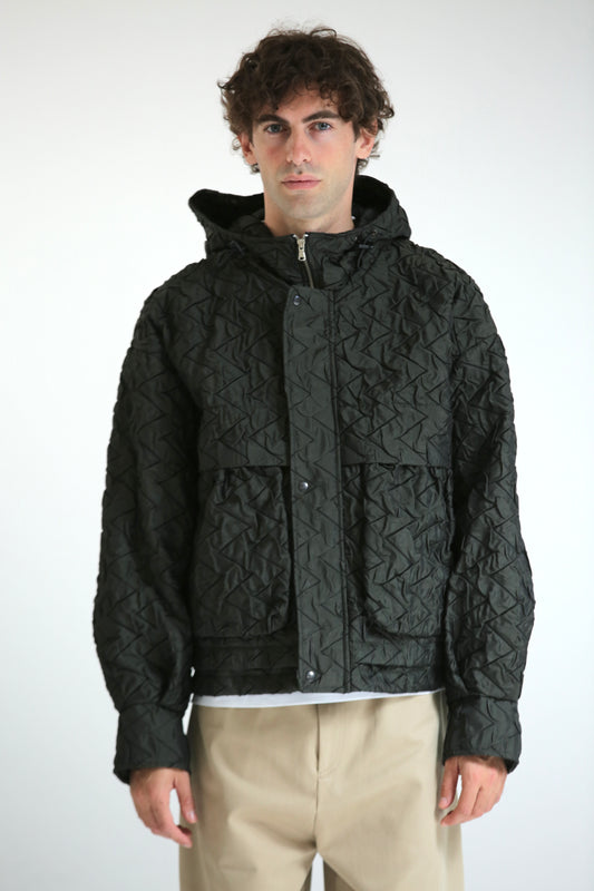 Bomber trapuntato verde