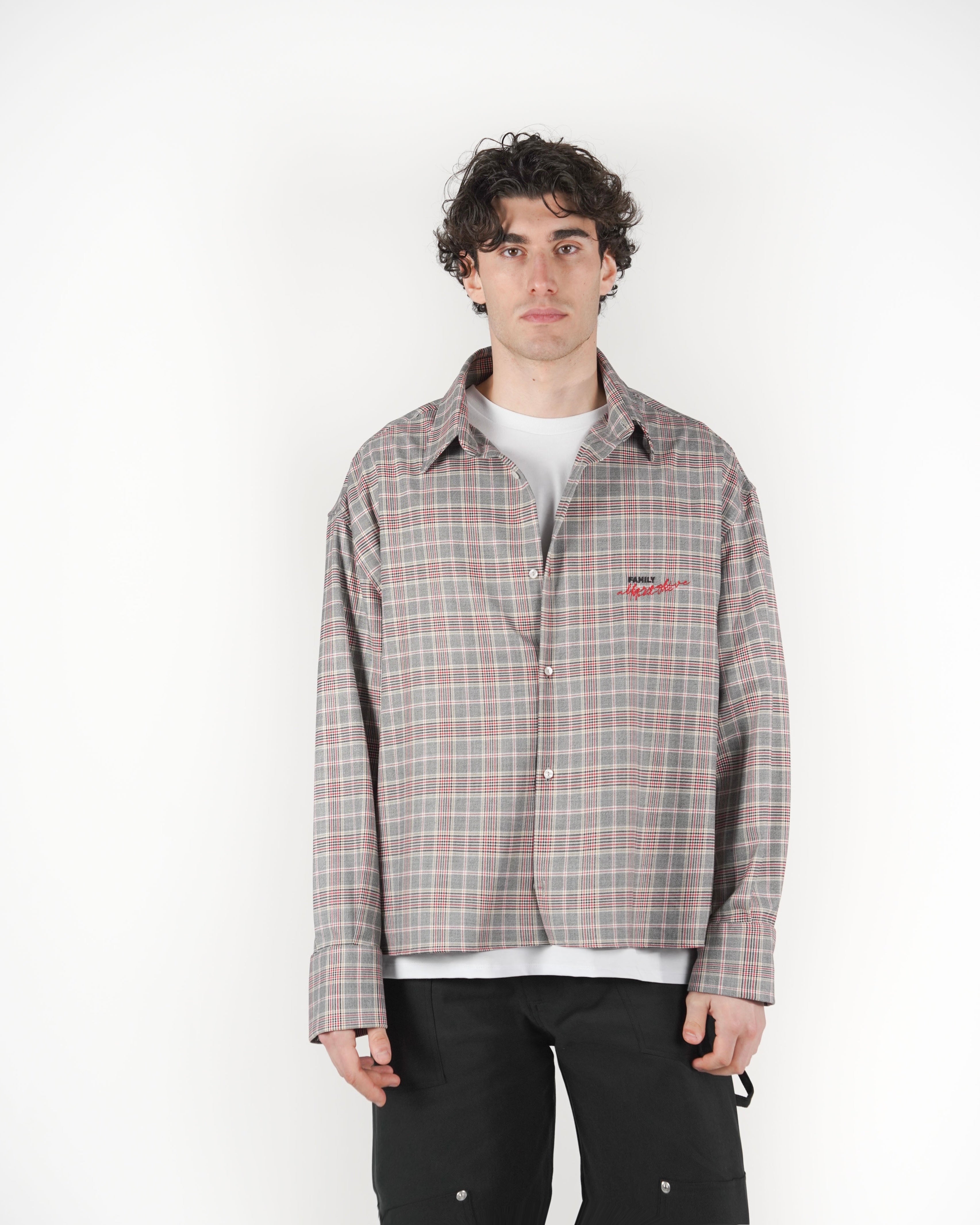 Camicia tartan M/L Grigia
