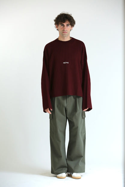 Pantalone tasconato verde cotone