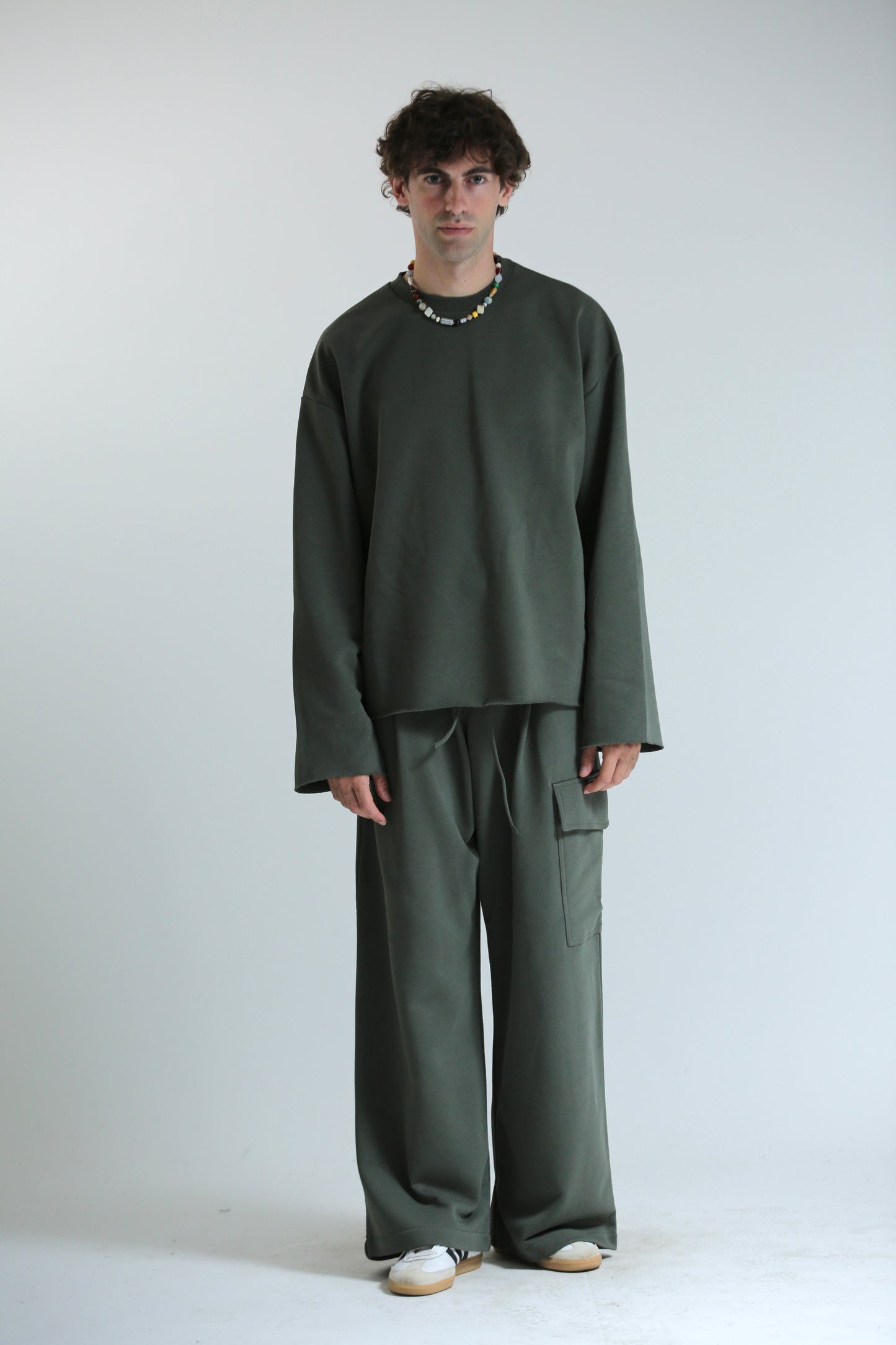 Long sleeve felpa verde REVERSIBILE