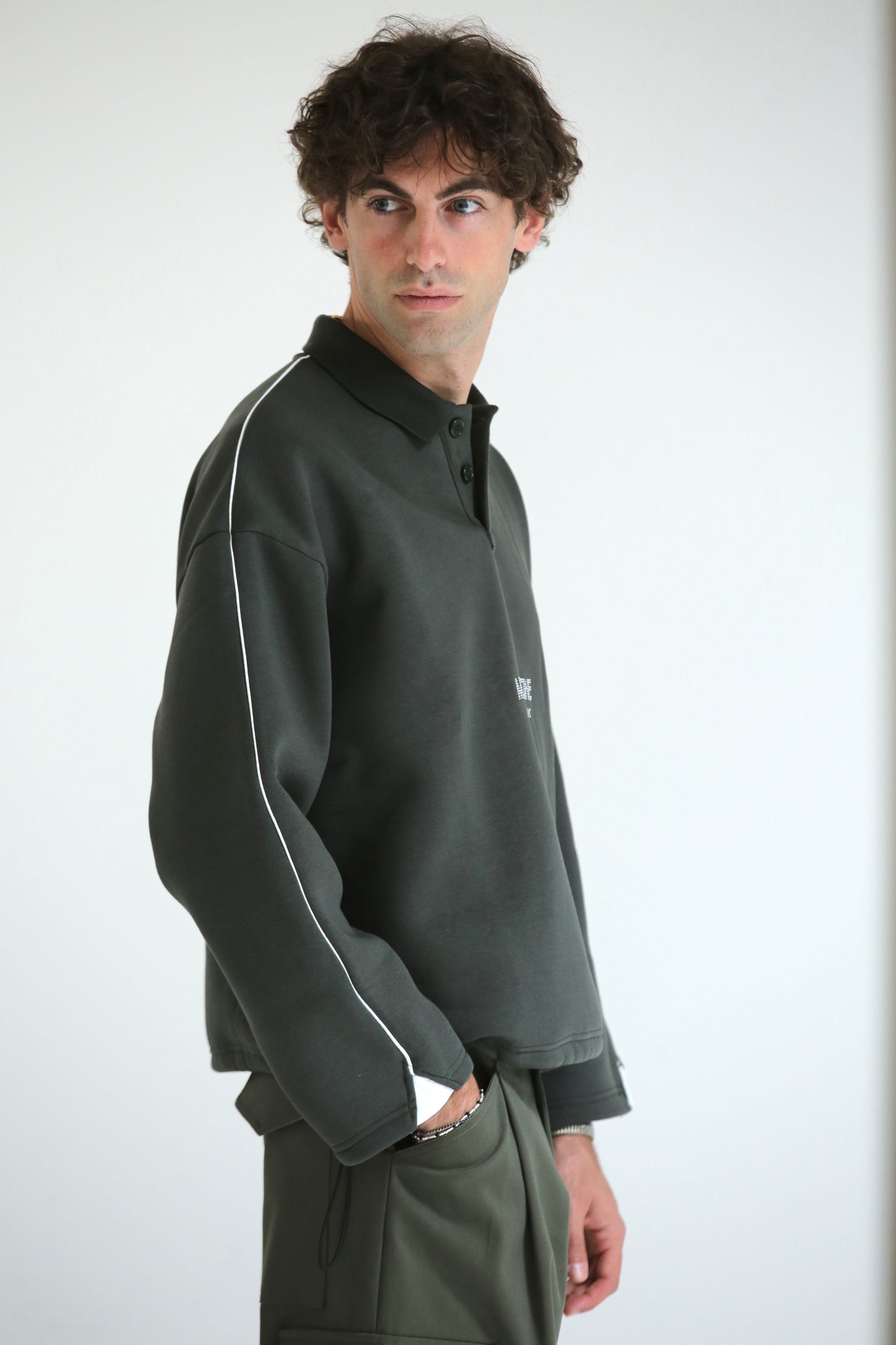 Polo felpa verde